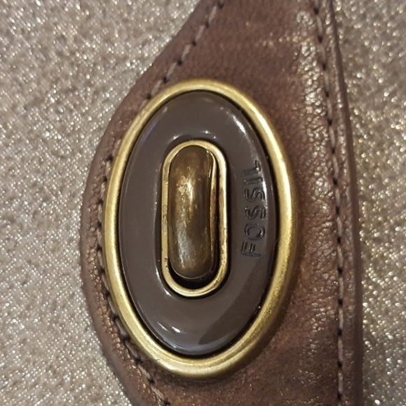 Fossil - Mixed Leather Chain Strap Crossbody Bag - Picture 5 of 6